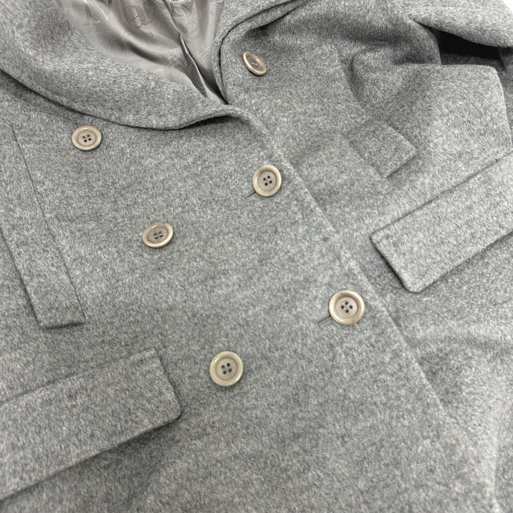 Max Mara Jacket Wool Gray Studio Wool Blend Double Breasted Tailored Jacket Women 36