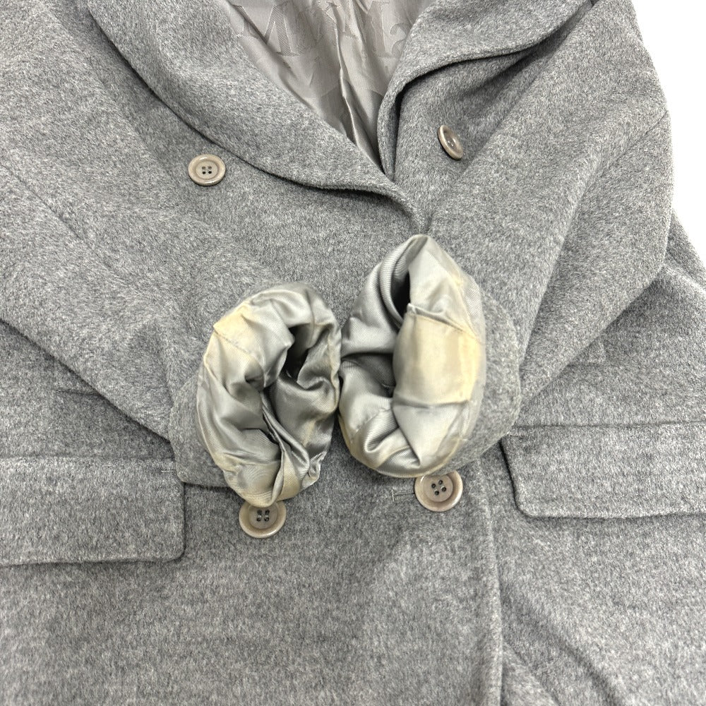 Max Mara Jacket Wool Gray Studio Wool Blend Double Breasted Tailored Jacket Women 36