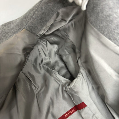 Max Mara Jacket Wool Gray Studio Wool Blend Double Breasted Tailored Jacket Women 36
