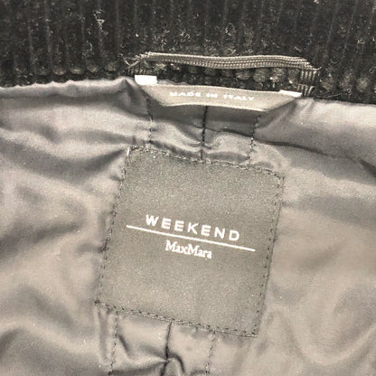 Max Mara Jacket Cotton Black Weekend Corduroy 38