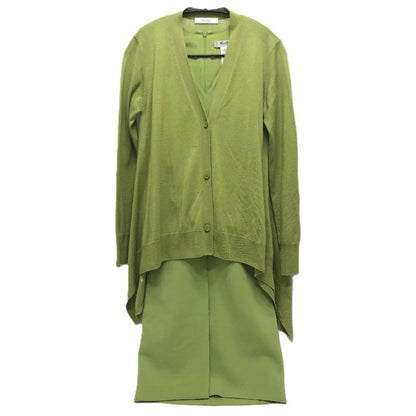 Max Mara One Piece Polyester Green Dress Belt Cardigan Women 32