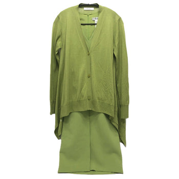 Max Mara One Piece Polyester Green Dress Belt Cardigan Women 32