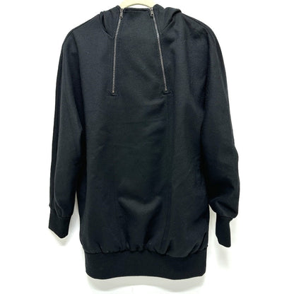 Max Mara Hoodie Wool Black W Zip Women Xs