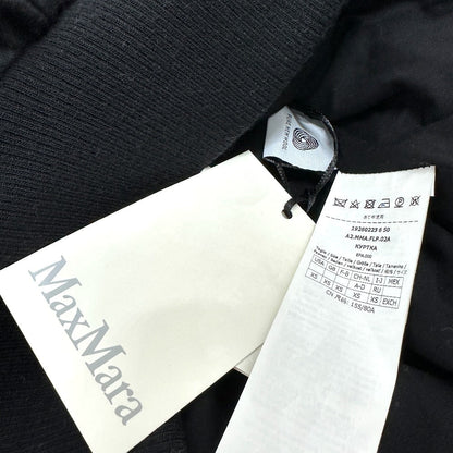 Max Mara Hoodie Wool Black W Zip Women Xs