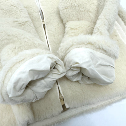 Max Mara Jacket 24110810216 Alpaca White Teddy Bear Apparel Women 36