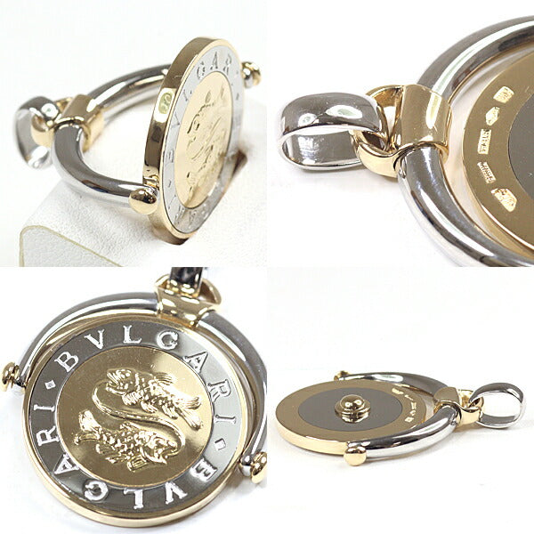 Bvlgari Pendant Top Stainless Steel/750Yg Yellow Gold / Silver Horoscope