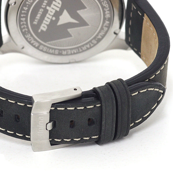 Alpina Watches Mechanical Automatic Al-525Nn4S6 Stainless Steel Silver Star Timer Pilot Dark Blue
