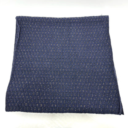 Chanel Scarf Cashmere Blue Coco Mark Braid