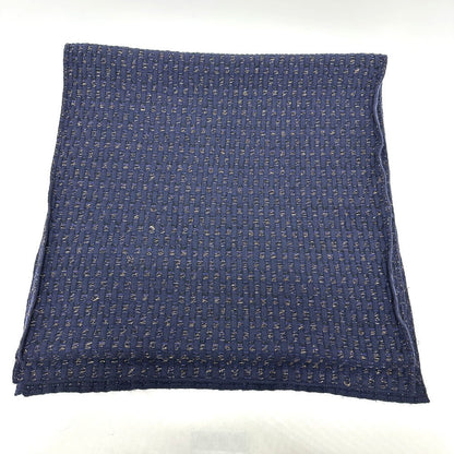 Chanel Scarf Cashmere Blue Coco Mark Braid