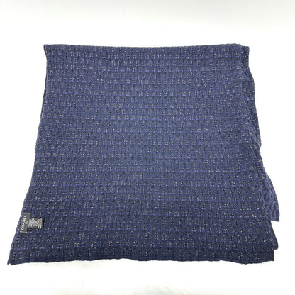 Chanel Scarf Cashmere Blue Coco Mark Braid