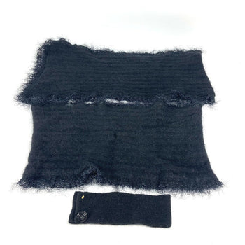 Chanel Scarf Rayon, Mohair Black P36906 Scarf, Snood And Collar 3-Piece Set Women