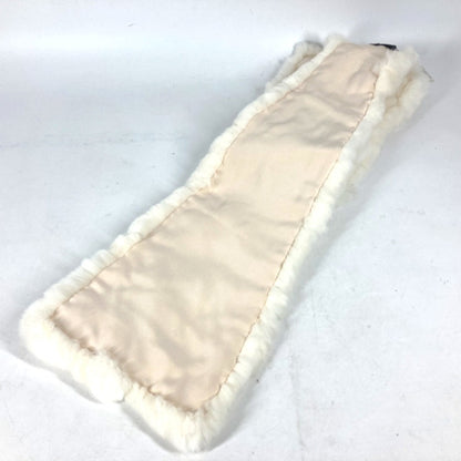 Chanel Scarf Fur , Lapin White Fur Women