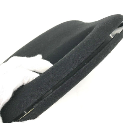 Chanel Handbag Wool Black Chain Shoulder Bag Bag Hip Bag Women Secondhand