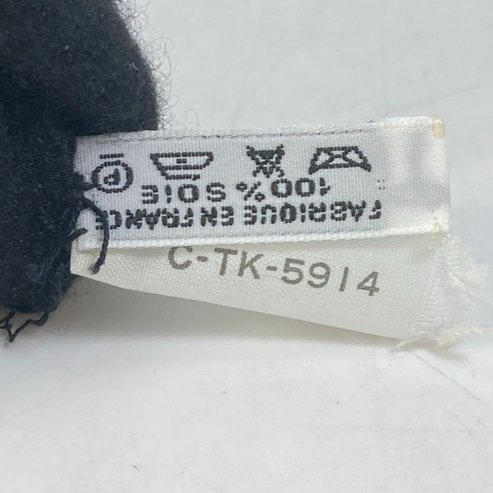 Chanel Glove Silk Black Cc Coco Mark Women