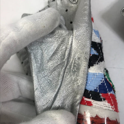 Chanel Glove Leather Silver 16S Gloves Cc Coco Mark Women
