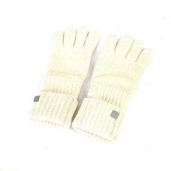 Chanel Glove Cashmere Ivorytype Sports Logo Cc Coco Mark Women