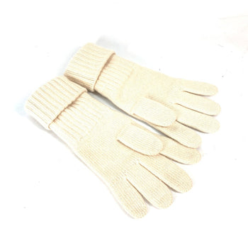 Chanel Glove Cashmere Ivorytype Sports Logo Cc Coco Mark Women