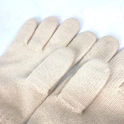 Chanel Glove Cashmere Ivorytype Sports Logo Cc Coco Mark Women