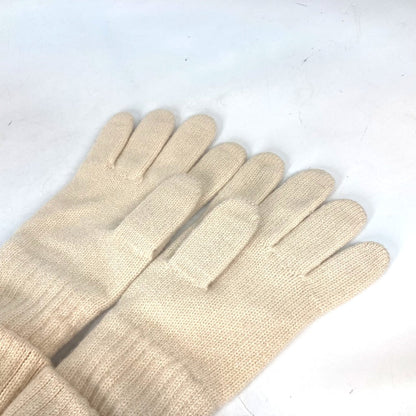 Chanel Glove Cashmere Ivorytype Sports Logo Cc Coco Mark Women
