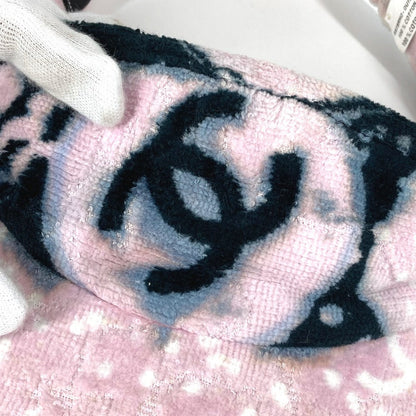 Chanel Sun Visor Cotton Pink Pile Cc Coco Mark Women