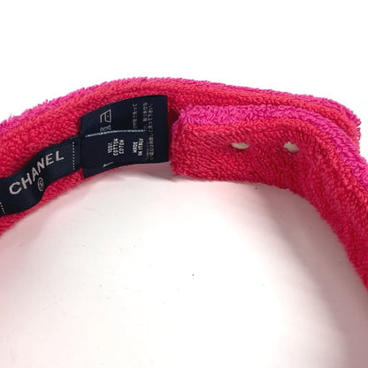 Chanel Sun Visor Cotton Pink 20C Logo