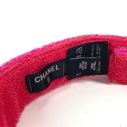 Chanel Sun Visor Cotton Pink 20C Logo