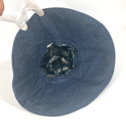 Chanel Hat Cotton Blue Denim Night Flight L