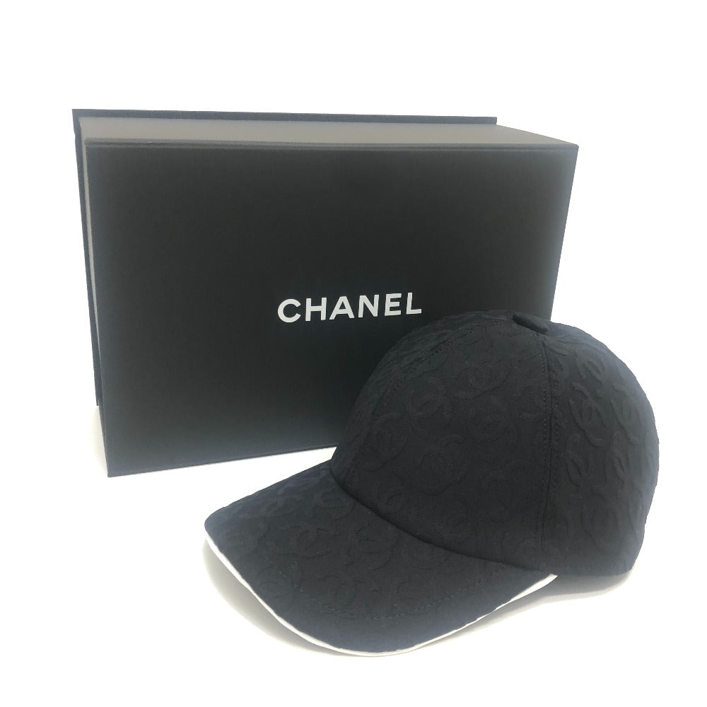 Chanel Cap 2025Ss Cotton, Nylon Black Coco Mark All-Over Print