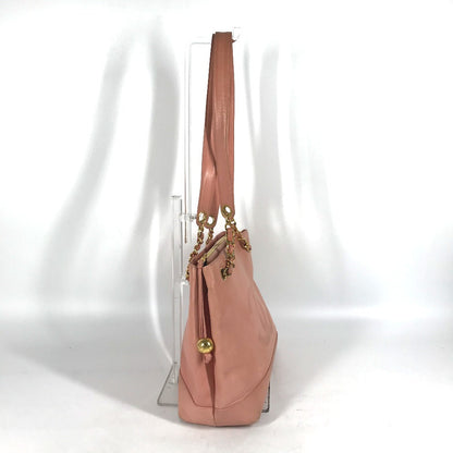 Chanel Tote Bag Leather Pink Shoulder Bag Cc Coco Mark Women