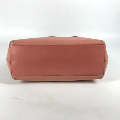 Chanel Tote Bag Leather Pink Shoulder Bag Cc Coco Mark Women