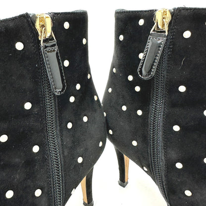Chanel Boots G G33426 Suede Black Pearl Dot Women 36C