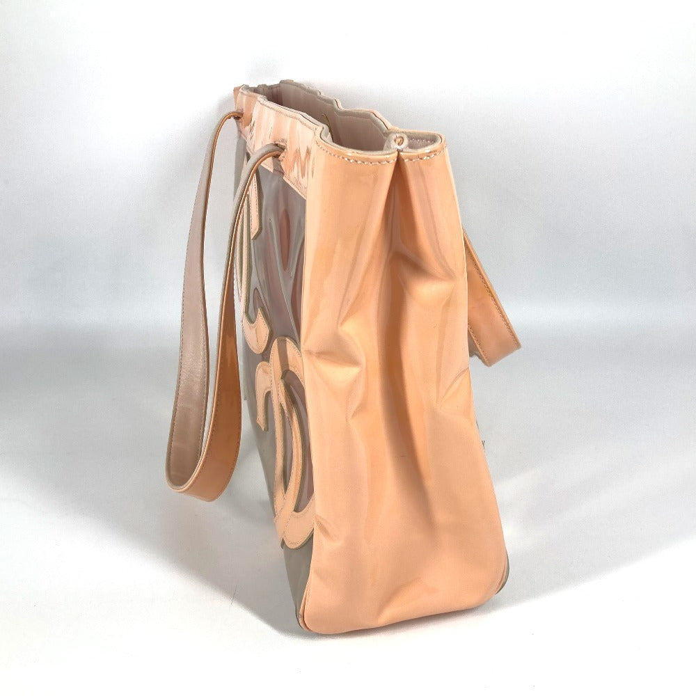 Chanel Shoulder Bag Plastics Pink Tote Bag Shoulder Bag Triple Coco Cc Coco Mark Women