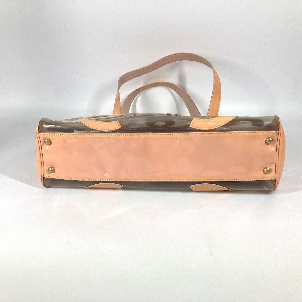 Chanel Shoulder Bag Plastics Pink Tote Bag Shoulder Bag Triple Coco Cc Coco Mark Women