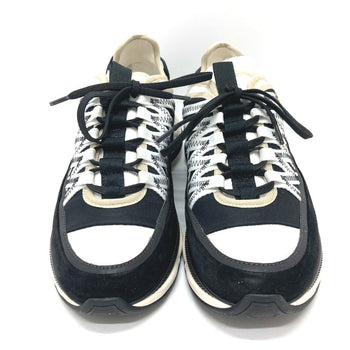 Chanel Sneakers G46260 Suede Black 25C Spindle Coco Mark Women 38