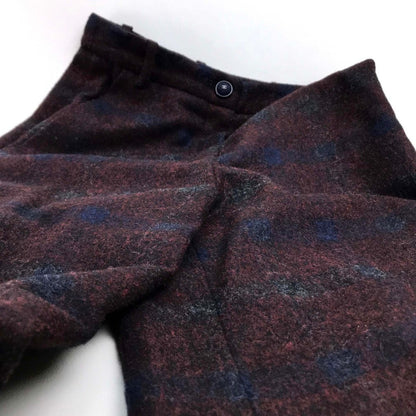 Chanel Pants Fabric Bordeaux Flannel 15B Women 34