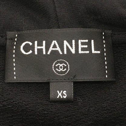 Chanel Hoodie P63299 Cotton, Sequins Black Graffiti Cc Logo 20P Sweatshirt Long Sleeve Women Xs