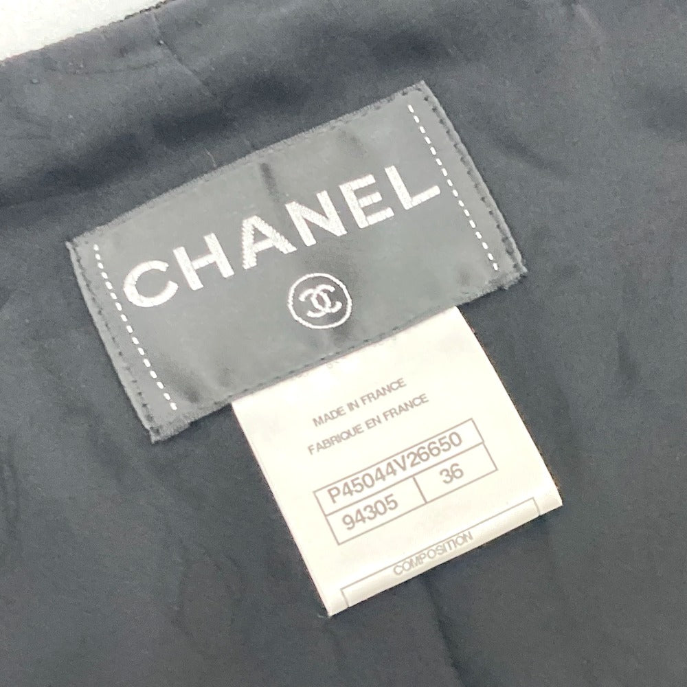 Chanel Jacket P45044 Sequin Black Sequin Women 36