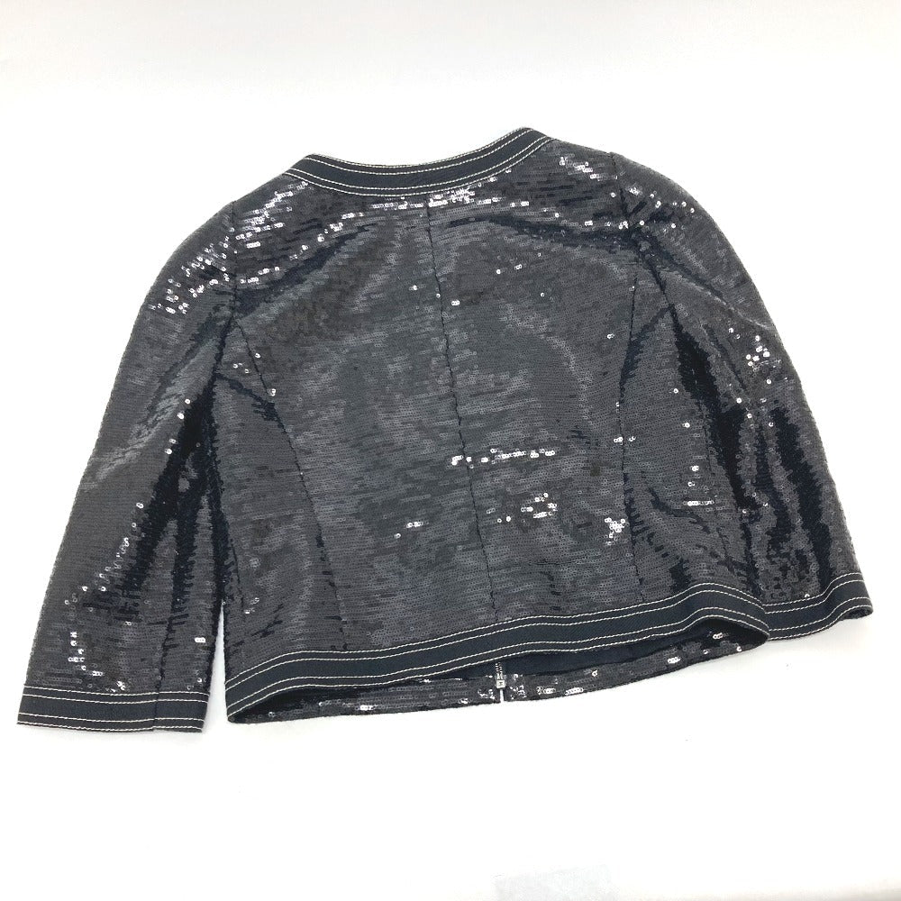 Chanel Jacket P45044 Sequin Black Sequin Women 36
