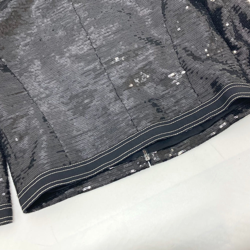 Chanel Jacket P45044 Sequin Black Sequin Women 36