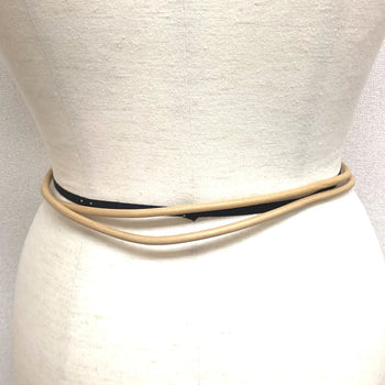 Chanel Belt Leather Brown Cc Coco Mark Women