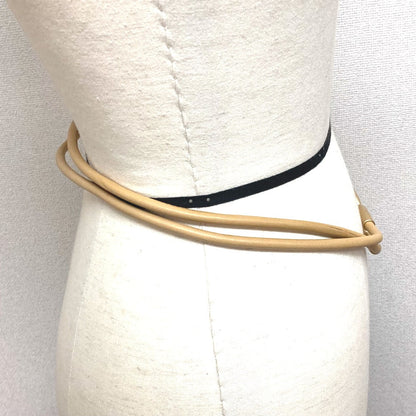 Chanel Belt Leather Brown Cc Coco Mark Women