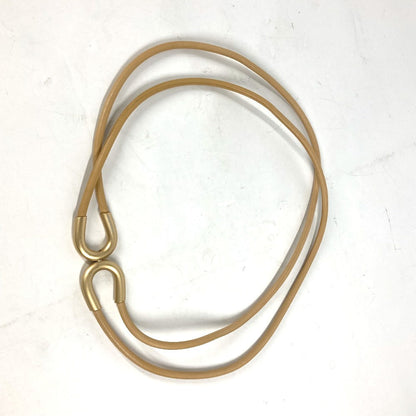 Chanel Belt Leather Brown Cc Coco Mark Women