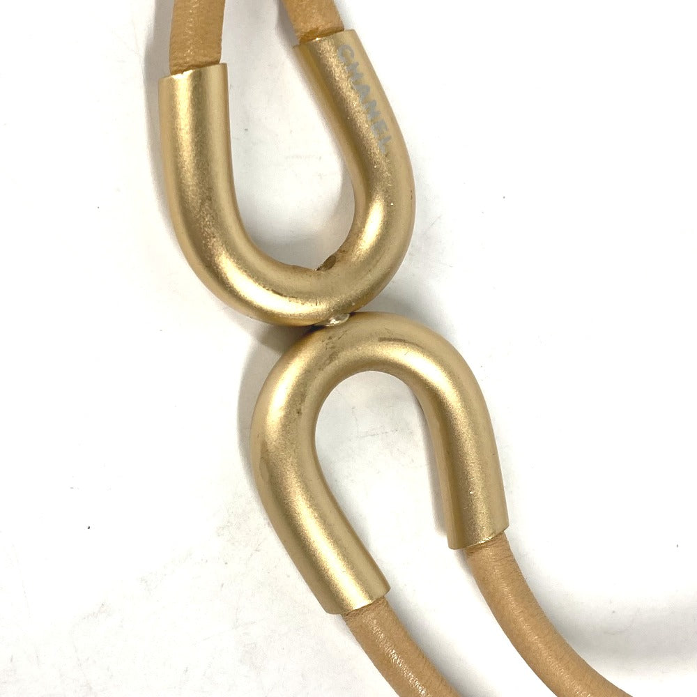 Chanel Belt Leather Brown Cc Coco Mark Women