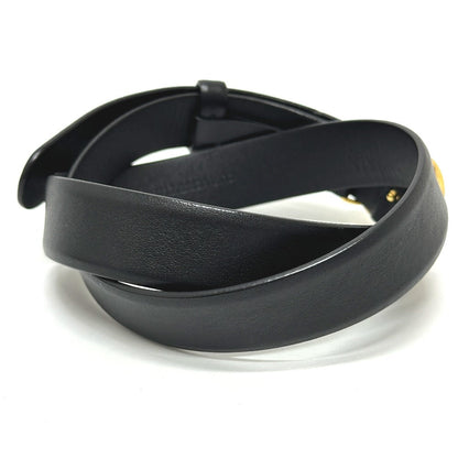 Chanel Belt Leather Black B20 Coco Mark Women 75/30