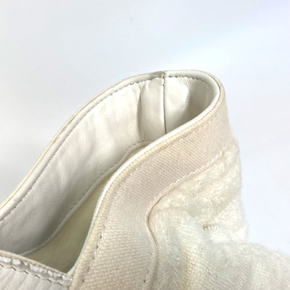 Chanel Tote Bag Cotton Leather White Beach Bag Pile Cc Coco Mark Women