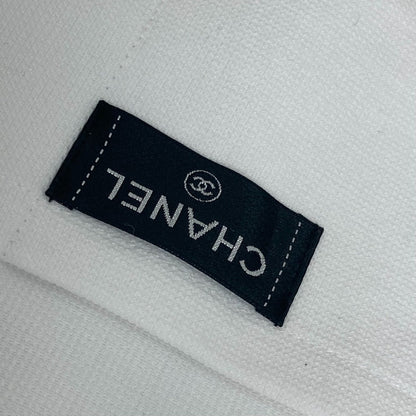 Chanel Tote Bag Pile White Beach Bag Logo Women