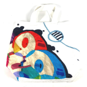 Chanel Tote Bag Pile White Beach Bag Logo Women