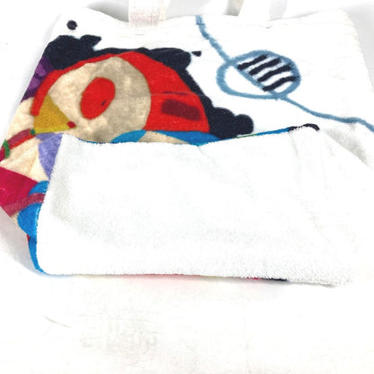 Chanel Tote Bag Pile White Beach Bag Logo Women