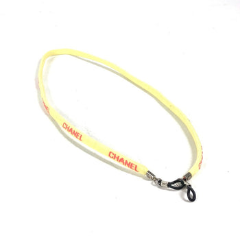 Chanel Strap Canvas Yellow Eyewear Sunglasses Glasses 00T Glass Cord Glasses Strap Women