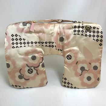 Chanel Travel Case Nylon Pink Camelia Women